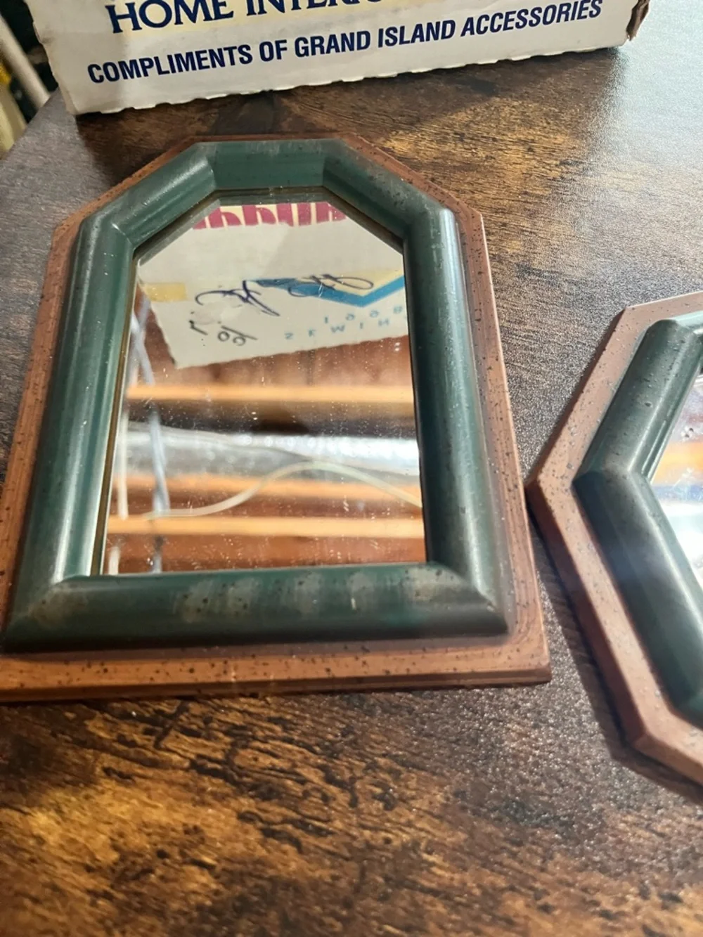 Vintage Homeco Green Accent Wall Mirrors - Set of 3